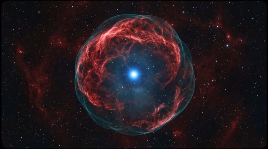 Wolf-Rayet stars — a star catches up with its own past